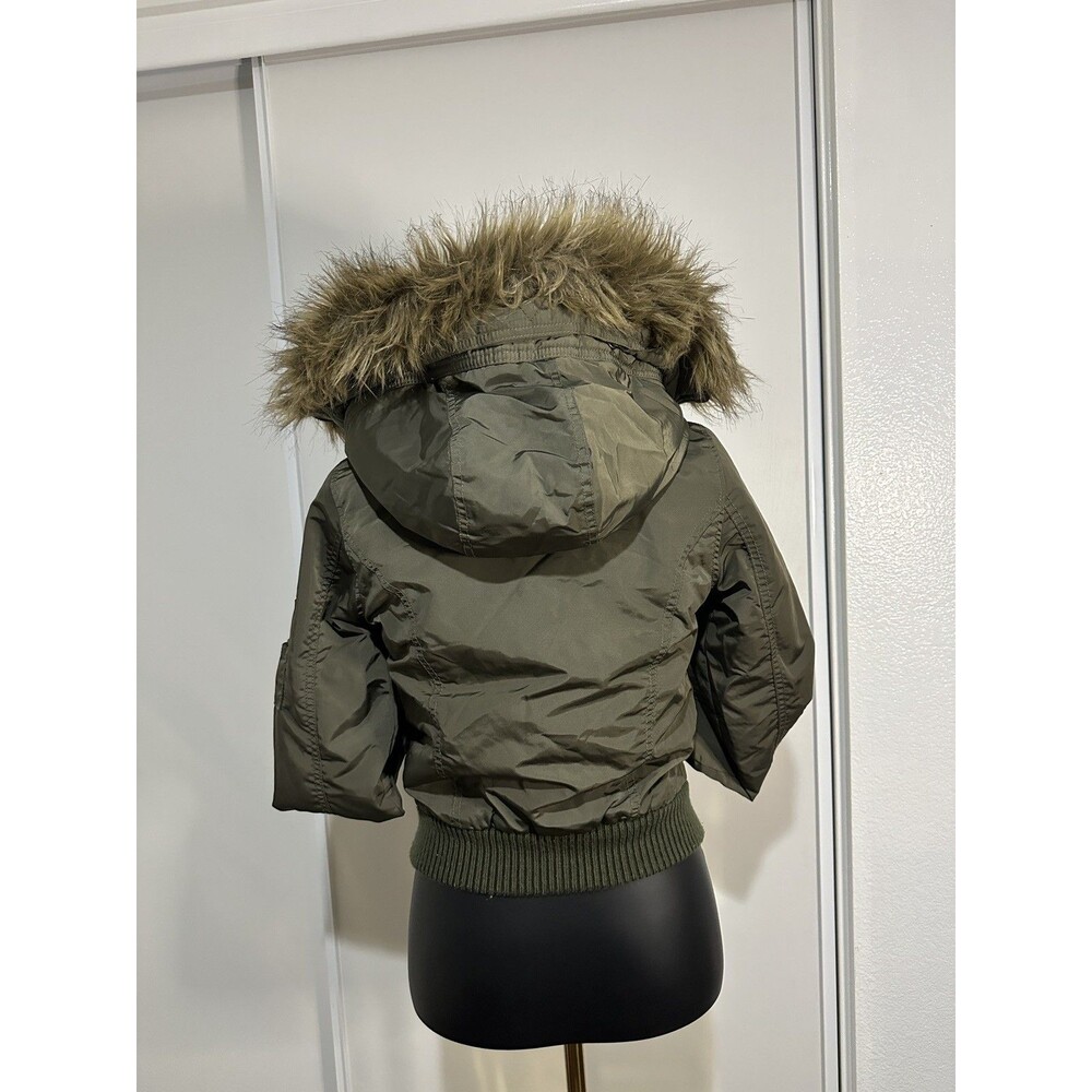 Vintage Abercrombie & Fitch Fur Jacket Size Small Babydoll Y2K - Picture 2 of 9